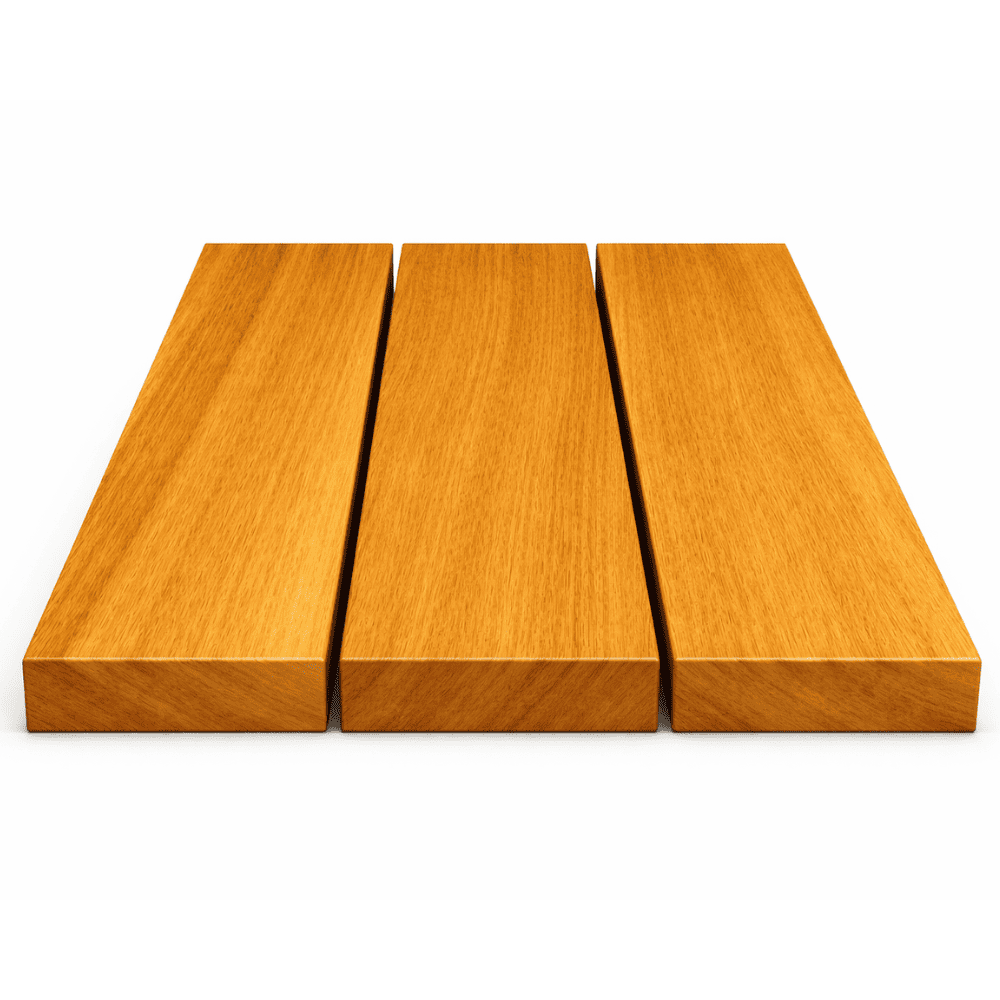 Планкен прямой из гарапы, 19x140x1830-5500 мм.