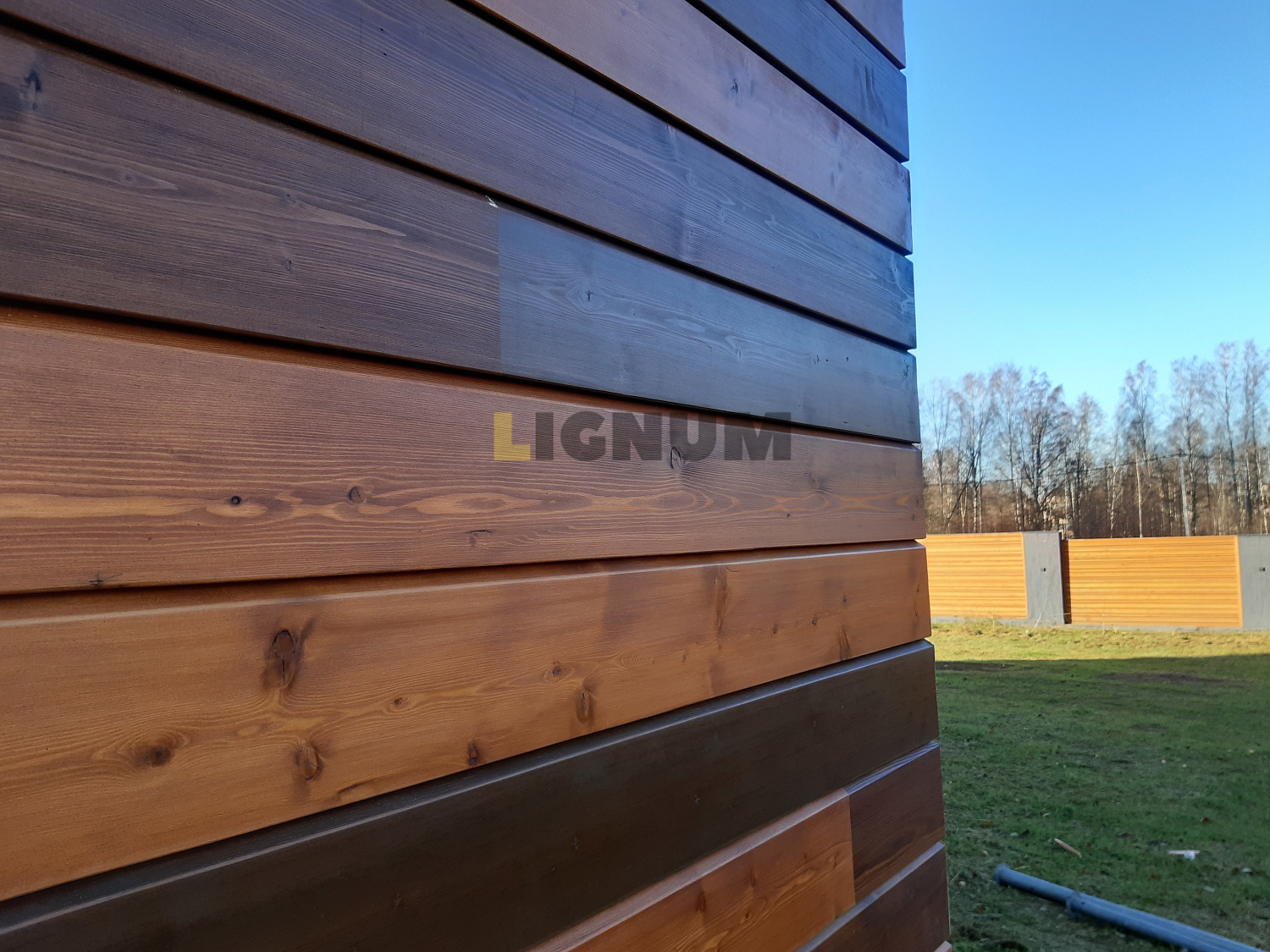 Элементы фасад из лиственницы в частном доме